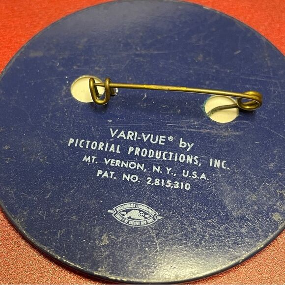 Vintage Vari-Vue LBJ for the USA Campaign Button – Rare Flicker Button - Picture 3 of 3